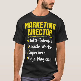 T-shirt Directeur Marketing Miracle Worker Superhero Ninja
