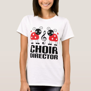 T-shirt Directeur mignon Red Ladybugs de choeur