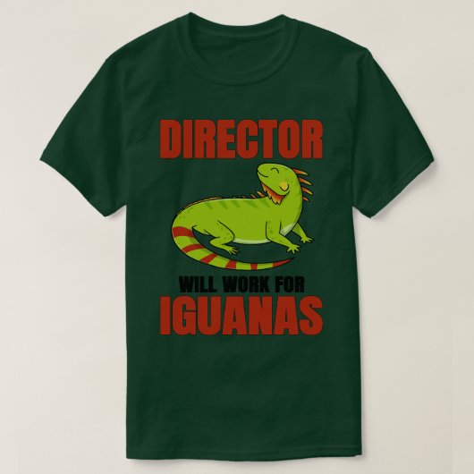 T-shirt Directeur Travaillera Pour Iguanas (Design devant)