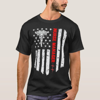 T-shirt Directrice de soins Drapeau américain Médecine pat