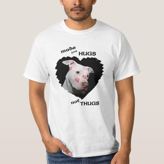 T-shirt Dirigé vers des voyous d'étreintes pas, Pitbulls (Devant)