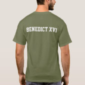 T-shirt Dirigé vers la chemise de fac du pape Benoît XVI (Dos)