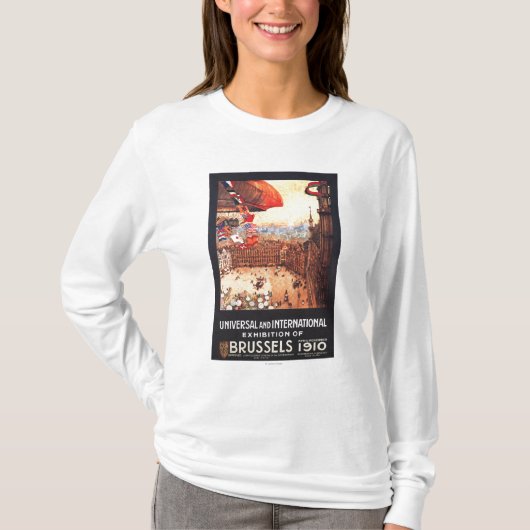 T-shirt Dirigeable de Lebaudy avec des drapeaux du monde à (Devant)