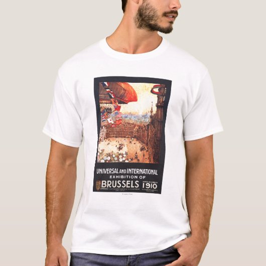 T-shirt Dirigeable de Lebaudy avec des drapeaux du monde à (Devant)