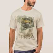 T-shirt dirigeable de visite d'air de Steampunk (Devant)