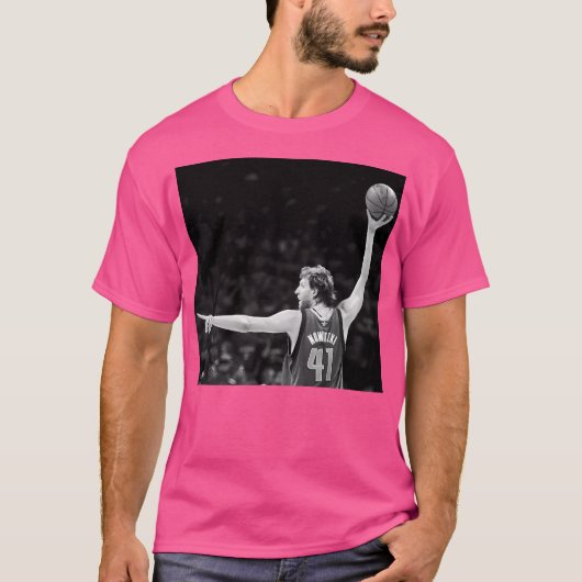 T-shirt Dirk Nowitzki - Blanc noir (Devant)