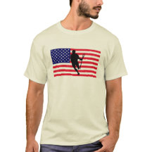 T-shirt d'IRock Amérique de drapeau de lacrosse