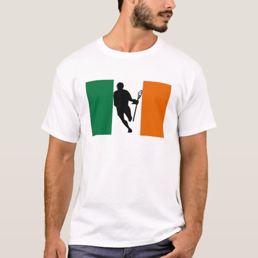 T-shirt d'IRock Irlande de drapeau de lacrosse (Devant)
