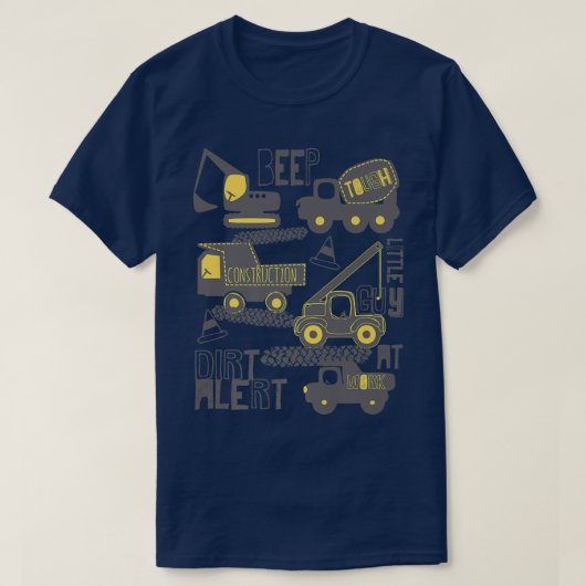 T-shirt Dirt Alert Excavator Driver Backhoe Construction T (Design devant)