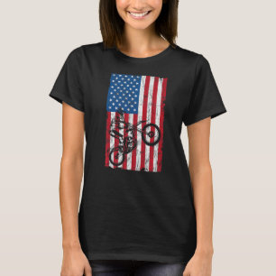 T-shirt Dirt Bike American Flag Graphic Patriotic Usa 4e