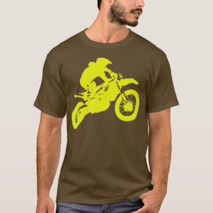 T-shirt Dirt Bike Motocross Yellow Bike Rider Cadeaux pour