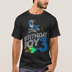 T-shirt Dirt Bike Rider 3 Ans Motocross 3e Anniversaire