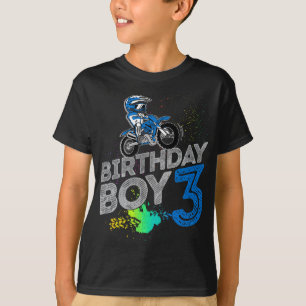 T-shirt Dirt Bike Rider 3 Ans Motocross 3e Anniversaire