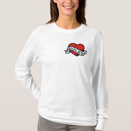 T-shirt Dirt Dames Heart Front, Grand Logo Back (Devant)