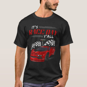 T-shirt Dirt Track Car Racing C'est le jour de la course Y