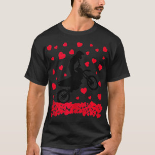 T-shirt Dirt Vélo Amant Hommes Femmes Dirt Vélo Coeur Vale