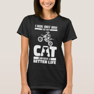 T-shirt Dirt Vélo Chat - Motocross Mx Motocross Supermoto