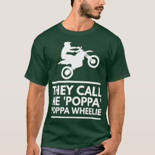 T-shirt Dirt Vélo Poppa Roue Stunts Motocross Cadeau