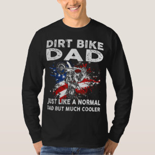 T-shirt Dirtbike Motocross Dirt bike dad MX US Drapeau
