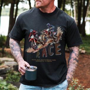 T-shirt Dirtbike Racing Motocross Race Park Texte