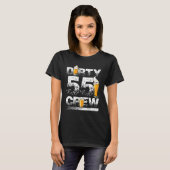 T-shirt Dirty 55 Crew 55th Birthday Drink Team Bières Anni (Devant entier)
