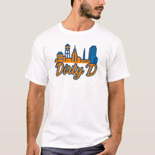 T-shirt Dirty D Durham Skyline - Urban Script City Pride