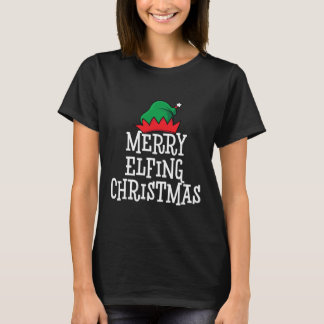 T-shirt Dirty Père Noël Naughty Elves Joyeux Elfing