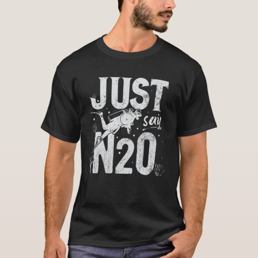 T-shirt Dis simplement N2O Plongée sous-marine (Devant)