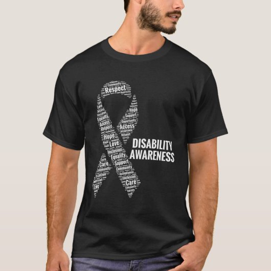 T-shirt Disability Aware Respect Access Care Advocacy (Devant)
