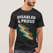 T-shirt Disabled & Proud  Disability Pride (Devant)