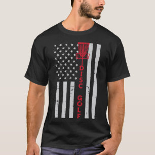 T-shirt Disc Golf Drapeau américain Frisbee Frolf Patrioti