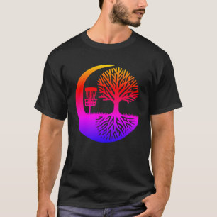 T-shirt Disc Golf et Silhouette de Racines d'Arbre
