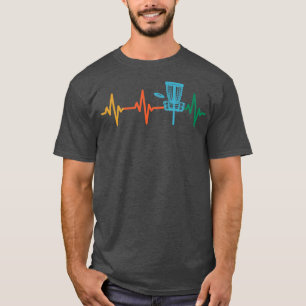 T-shirt Disc Golf Heartbeat EKG Heart Rate Disk Golf
