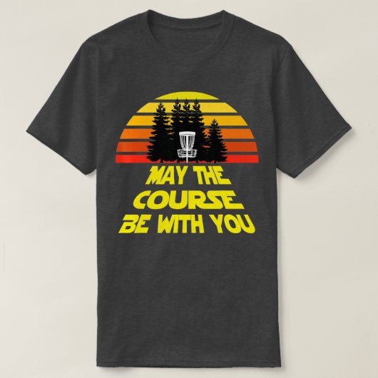 T-shirt Disc Golf May The Course Be With You (Design devant)