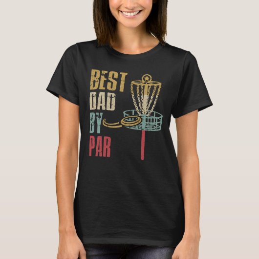 T-shirt Disc Golf Papa Meilleur Papa Par (Devant)