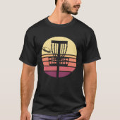 T-shirt Disc Golf Retro Sunset (Devant)