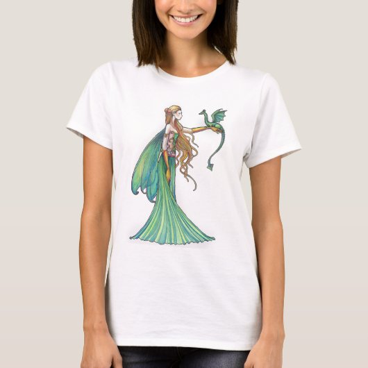 T-shirt Discipline Dragon de Fée Verte par Molly Harrison (Devant)