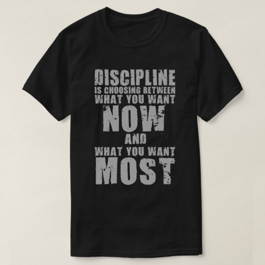 T-shirt DISCIPLINE - mots de motivation (Design devant)