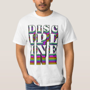 T-Shirt Discipline Rétro Typographie – Motivationn