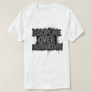 T-shirt Discipline sur Motivation noir blanc