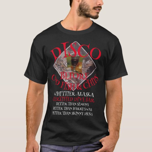 T-SHIRT DISCO AVANT LA MORUE POISSON & CHIPS WHITTIER ALAS (Devant)