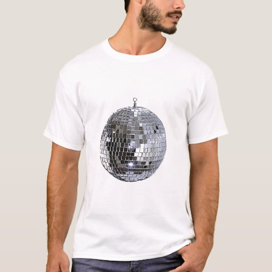 T-shirt Disco Ball 2 en argent (Devant)