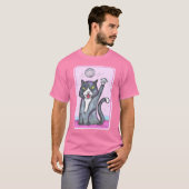 T-shirt Disco Ball Cat Cartoon Fun Art (Devant entier)