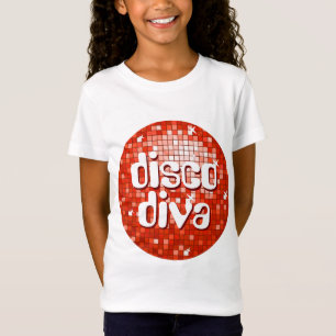 T-Shirt Disco Carreaux Red 'disco diva' filles habillées t