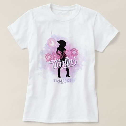 T-shirt Disco Darlin' Équipe de la Mariée ID928 (Design devant)
