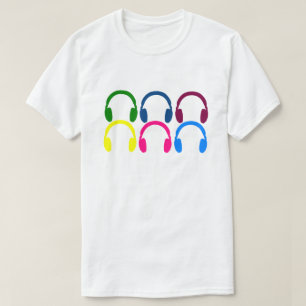 T-shirt Disco DJ de musique des écouteurs EDM