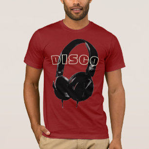 T-shirt Disco Headphone 70's Music Entertainment Retro Red
