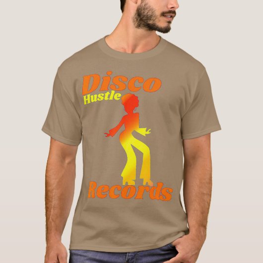 T-shirt Disco Hustle Records 1970 Chemise de danse ou homm (Devant)
