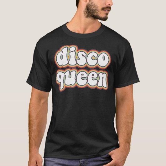 T-shirt Disco Queen Roller Disco les années 70 Costume Pou (Devant)