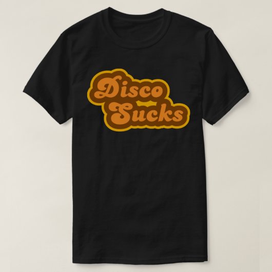 T-shirt Disco Sucks Retro les années 70 Logo (Design devant)